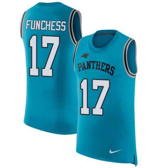 Nike Panthers #17 Devin Funchess Blue Alternate Mens Stitched NFL Limited Rush Tank Top Jersey